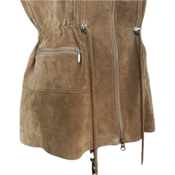 Vintage Danier Leather Suede Hooded Sleeveless Jacket Women’s US XS; UK 8 - 10 - Picture 8 of 12